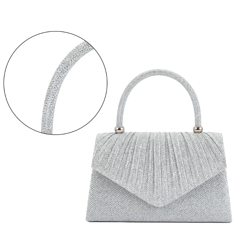 E74B Eye Catching Evening Purse Shoulder Bag Fashion Crossbody Bag with Chain Strap Handbag Perfect for Weddings and Parties