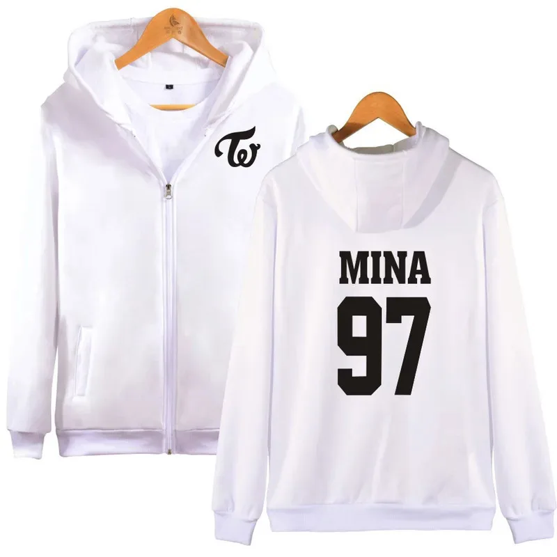 sisi 2233KPOP TWICE Album Zip Up Women/Men Hoodie Sweatshirt MOMO TZUYU NAYEON DAHYUN JUNGYEON SANA MINA CHAEYOUNG Zipper Hooded - view 5