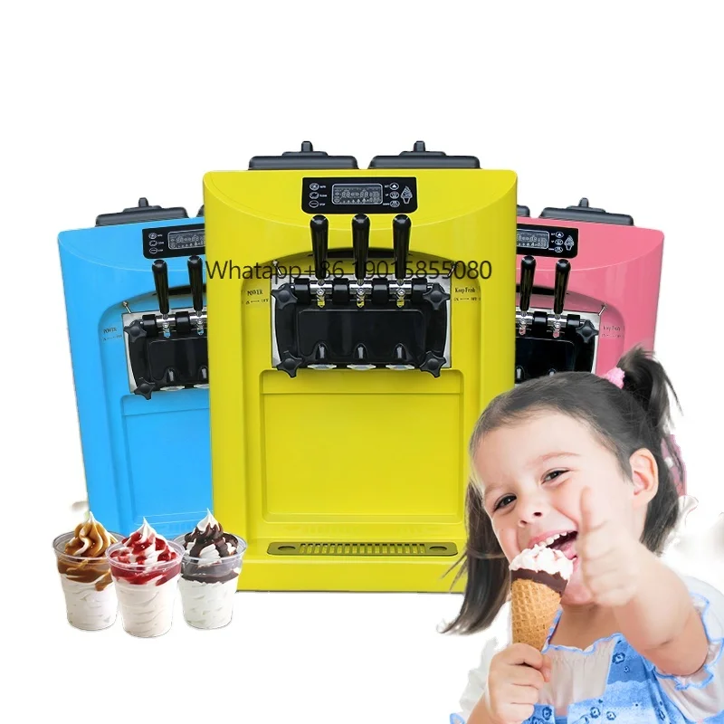 

Frozen Yogurt Ice Cream Machine 3 Flavor Fruit Commercial Soft Serve Ice Cream Maker Machine Maquina De Helados