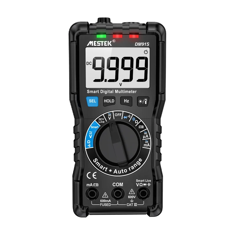 DM91S True RMS Professional Multimetro MESTEK New Generation 600V Smart Ohm Capacitance Hz AC DC NCV Advance Multimetro Tester