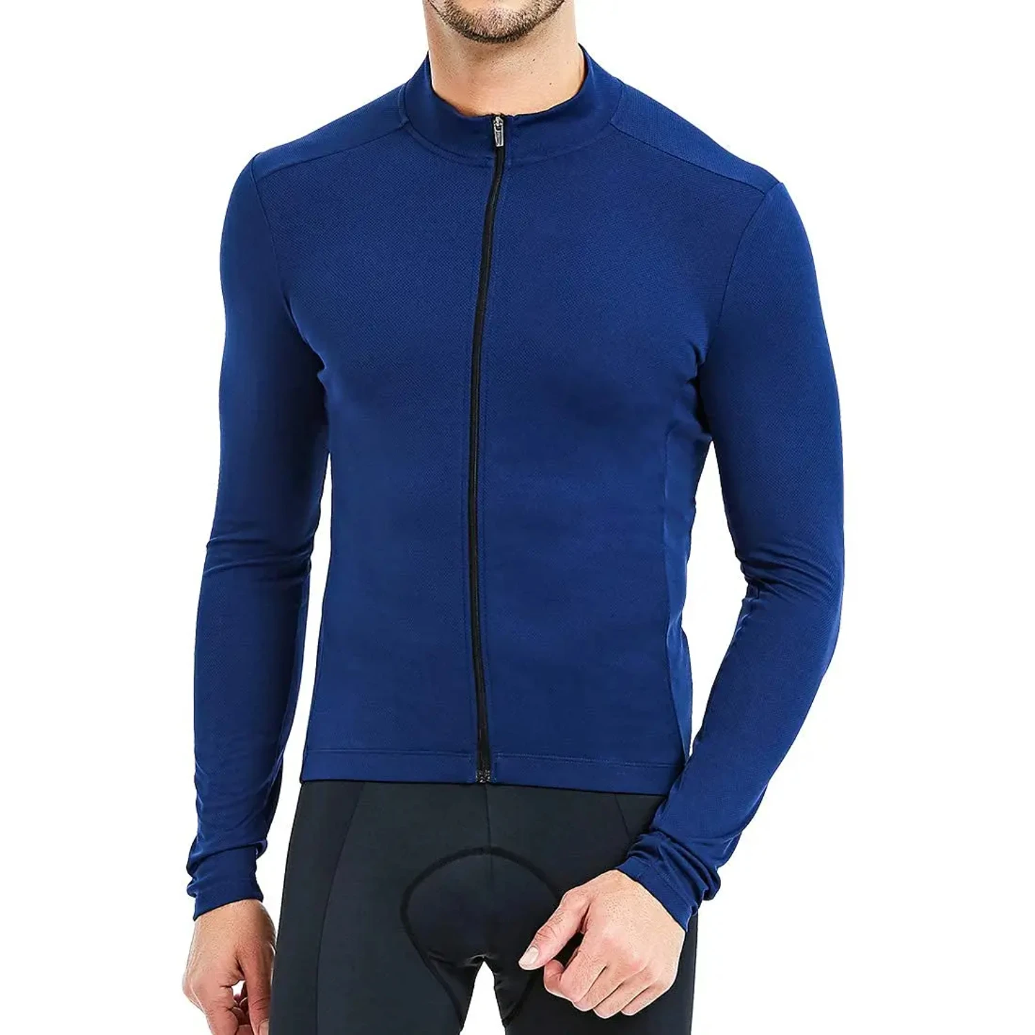 Men's Long Sleeve Cycling Jersey Moisture Wicking Sports T-Shirt