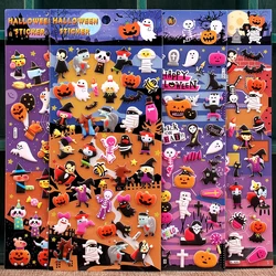 Halloween Cartoon 3D Bubble Sticker Zombie Pumpkin Vampire Holiday Sticker Scrapbooking Stationery Album Journal Kids Toys