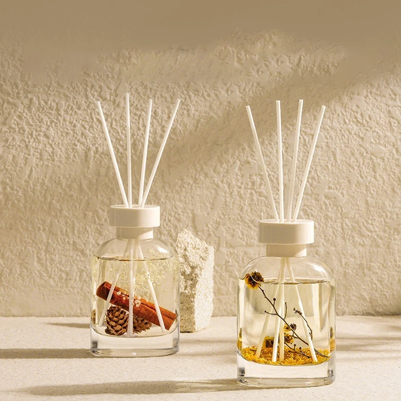 150ml Transparent Water-based Floral Vine Scented Reed Diffuser Oils, Aromatherapy Indoor Long-lasting Perfumn Home Freshener