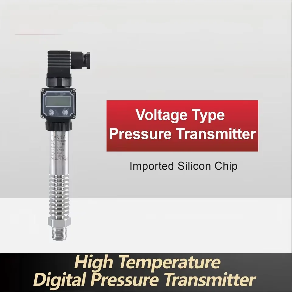 High Temp Digital Pressure Transmitter 250°C -100kPa-100MPa 4-20mA 0-5V 0-10V RS485 Display for Oil Compressor