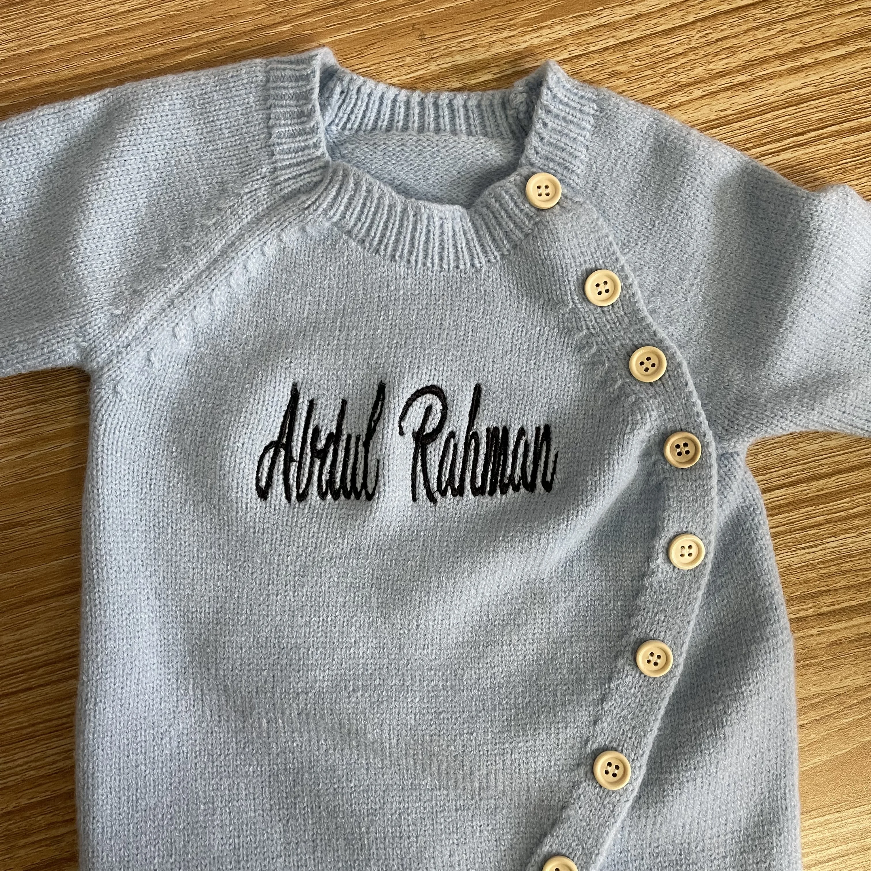 Personalized Name Newborn Infant Baby Boys Girls Bodysuit Custom Embroidery Baby Romper Set Baby Shower Birthday Party Gift Set