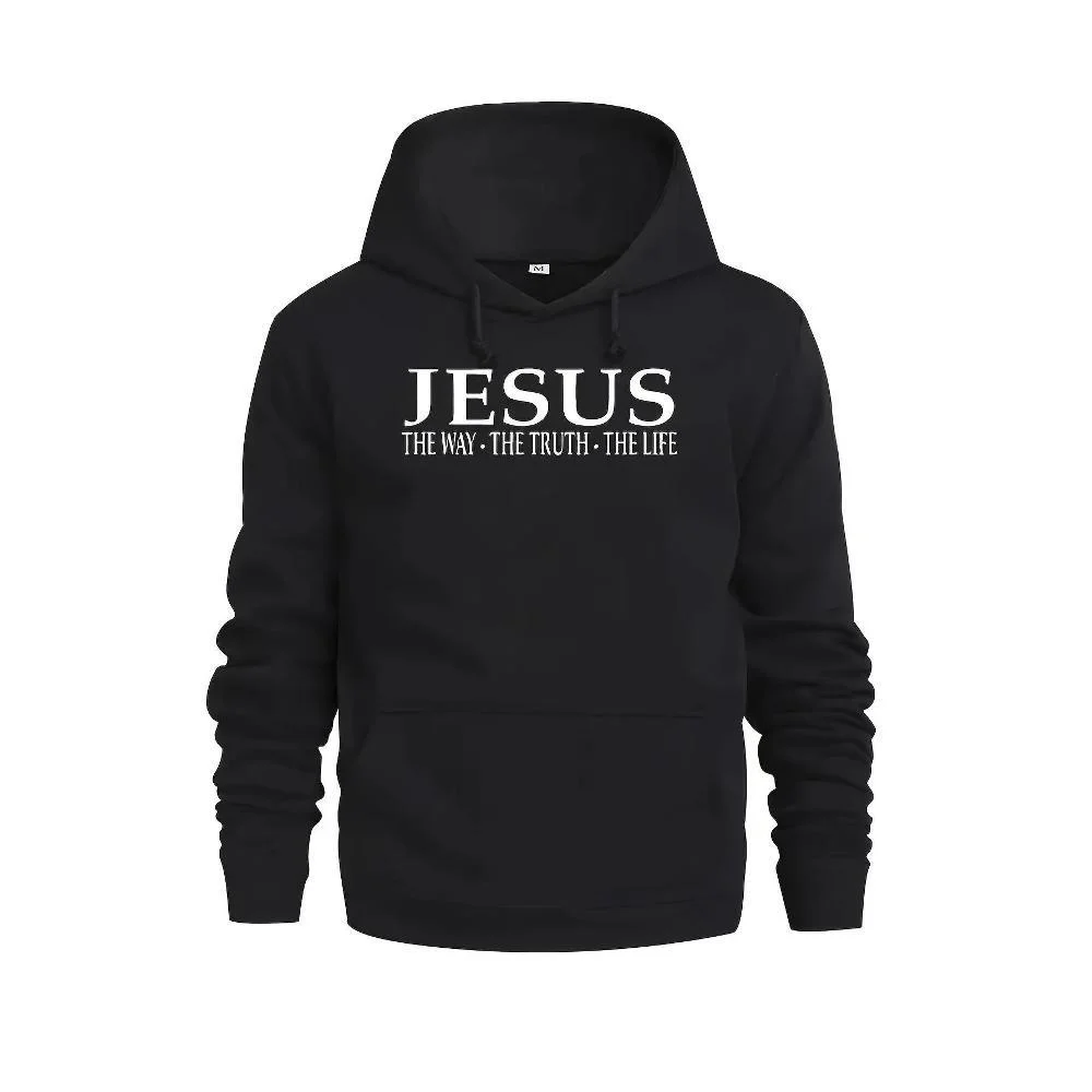 سويت شيرت رجالي فضفاض بقلنسوة 270 جرام، بلوفر أسود ملابس الشارع، هوديس كاجوال على الطراز الأمريكي، مناسب لفصول الشتاء #1