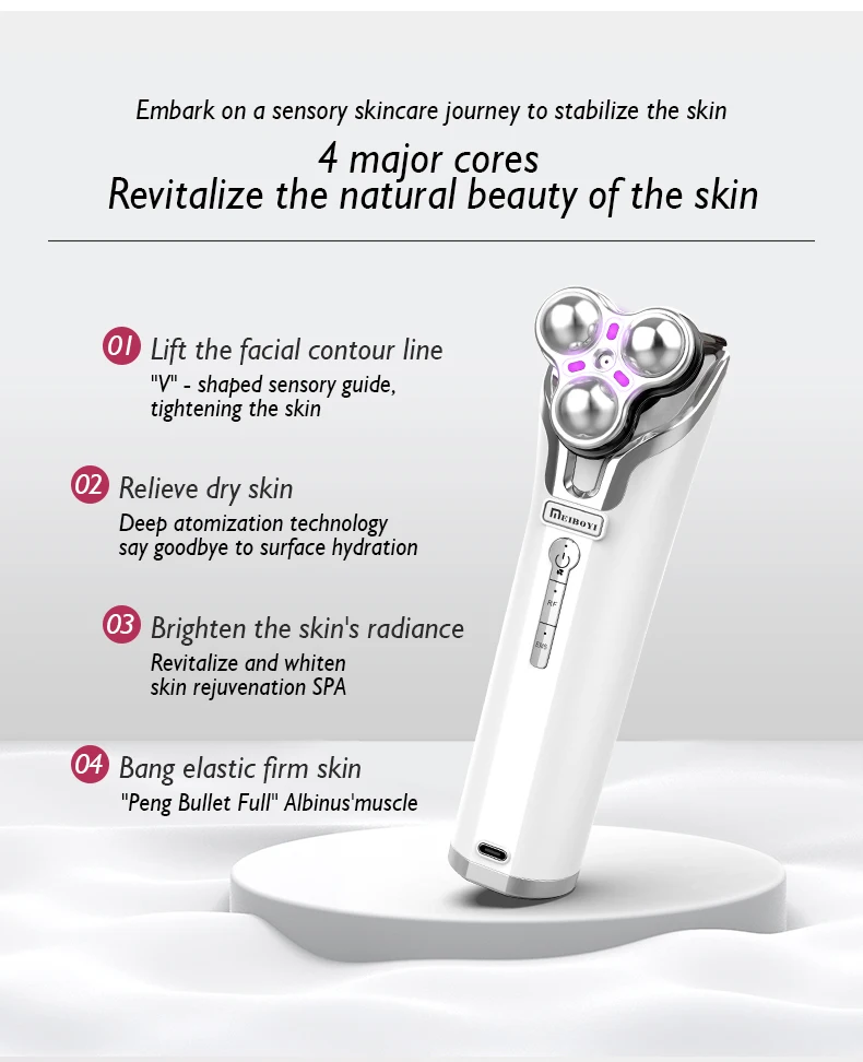 إزالة التجاعيد المضادة للشيخوخة 3d مكركرنت Ems أداة تجميل الوجه تدليك / مكركرنت جهاز الوجه #2