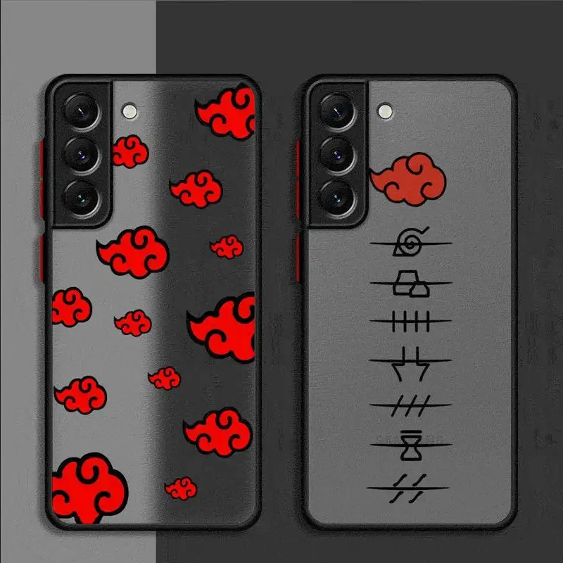 Akatsukis-Narutos Matte Case For Samsung Galaxy S24 S22 S23 S20 S21 FE S10 Plus Capa Note 20 Ultra 10 Lite Phone Fundas