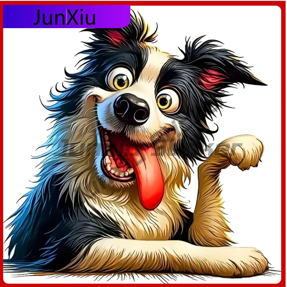

Mr. Proud Dog Vinyl Sticker toon Anime Style with Glitter Surface Self-adhesive Paper for s Vintage Car Laptop Window Bumper