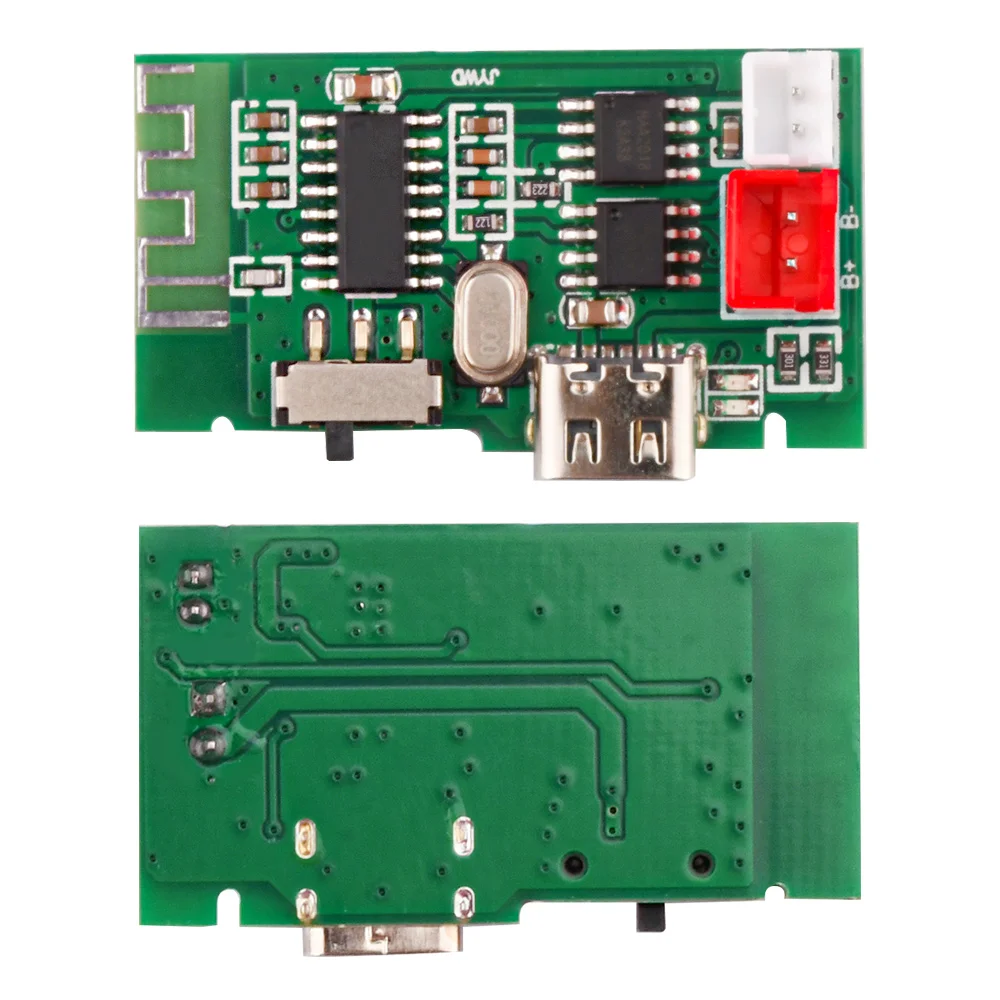 Mono Bluetooth Amplifier Board 3.7V 3W 4Ω With Li-ion Battery Charging Micro USB and Type-C Ports Suitable for Bluetooth Audio