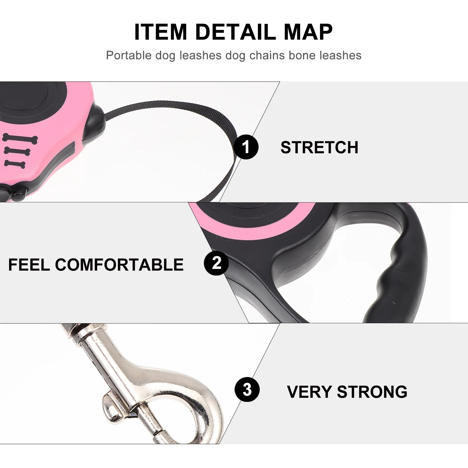 

Automatic Retractable Dog Leash 5M Comfortable Handle Pet Walking Rope Durable Abs Material For Puppy Outdoor Training