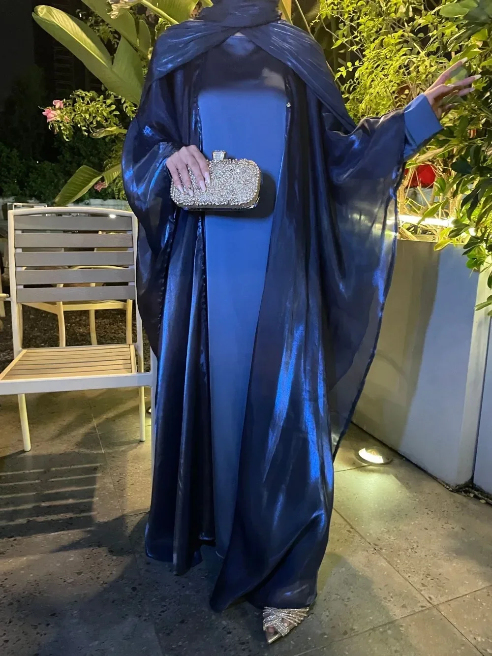 Eid ramadan muçulmano feminino vestido modesto 2 peça conjunto árabe aberto abayas vestidos saudita cardigan robe dubai marrocos vestidos jalabiya