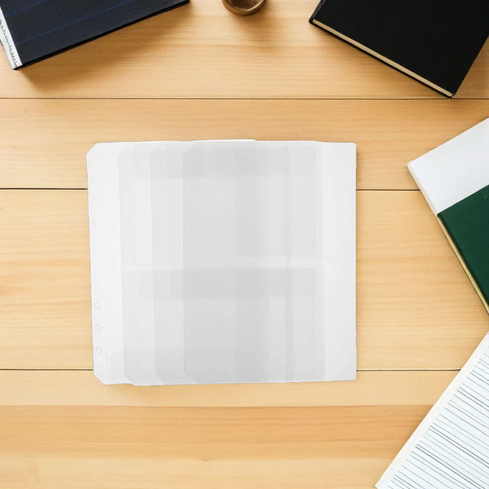 24pcs Loose Leaf Pockets A6 Size Waterproof Insert Pouch Clear Zipper Document Filing Bags For Receipts Name Cards Cash Budget