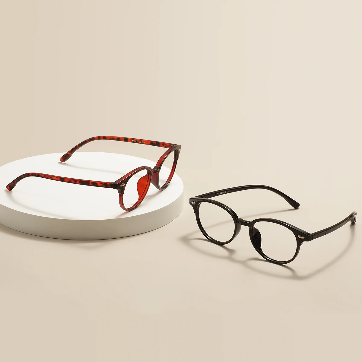 Colorful Plastic Men and Women TR90 Round Spectacle Full Rim Small Size Eyeglasses Frames For Optical Prescription Lenses