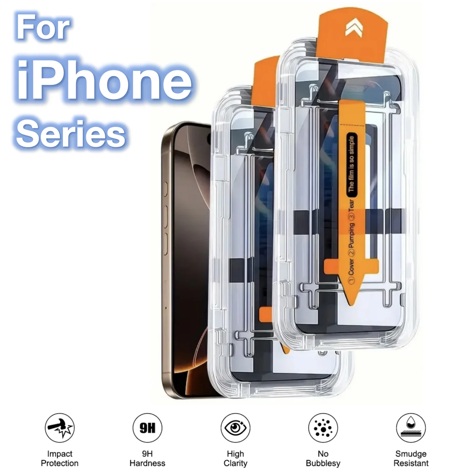 2Pcs For Apple iPhone 17 16 16e 15 Pro Max 14 Plus 13 12 Mini 11 XS X XR Tempered Glass Screen Protector Mobile Accessories