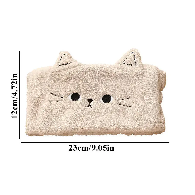 Cat Coral Fleece Head Bands for Women Cute Soft Hair Bows Headband Hairbands Wash Face Make Up Turbans Bandage Girls Accessories