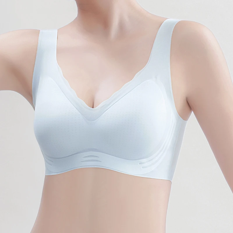 

Bra For Women With Large Breasts And Small Breasts Push-up Bra Without Underwire Beauty Vest Ice Silk Cool Bra Cover