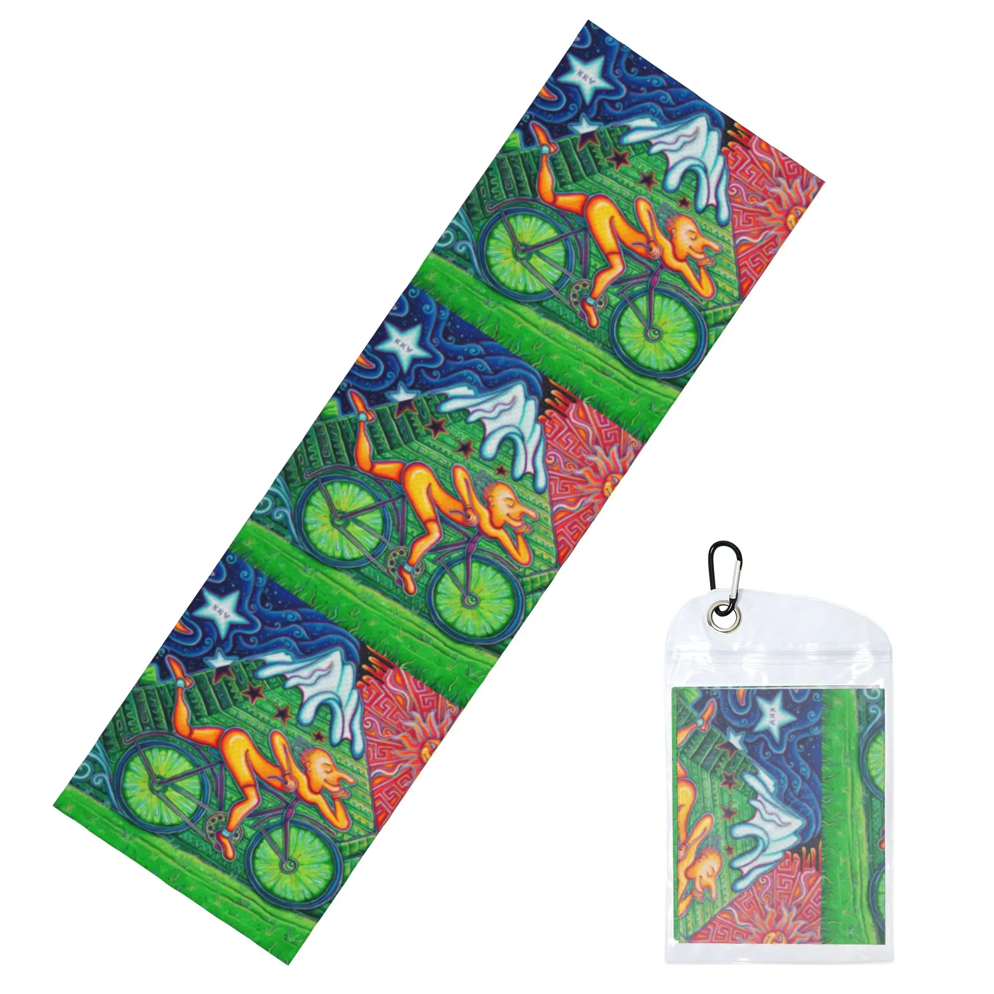 Cold Exercise Towel LSD Bicycle Day Albert Hofmann Beach Sports Yoga Swimming Camping Towel Refreshing Sports Scarf Face Towels