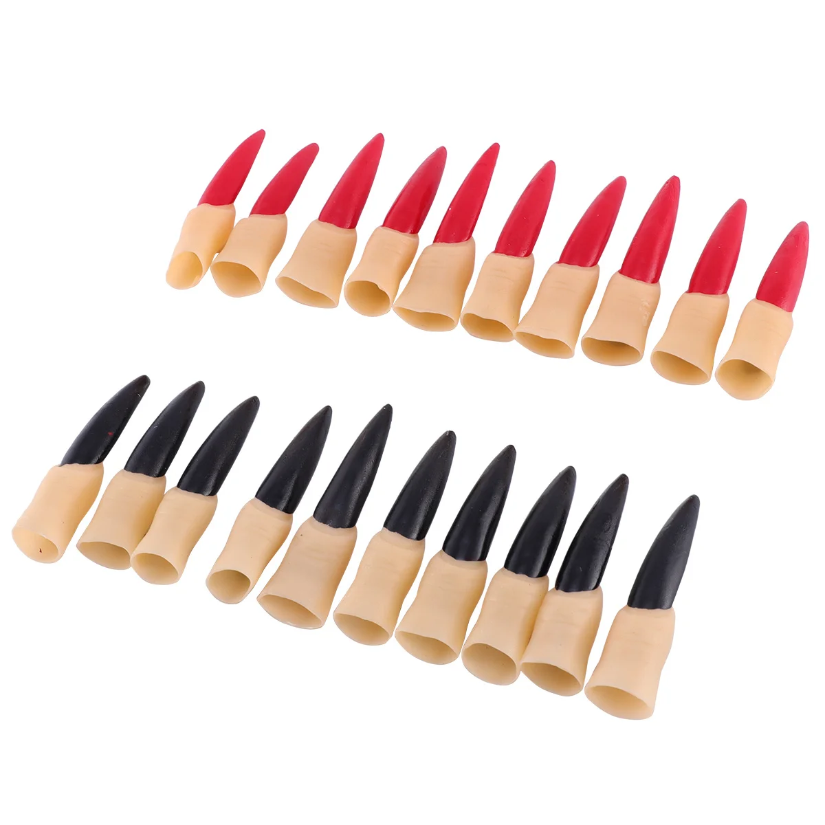 

20Pcs Halloween Nails Props Scary Fingernails Cover Realistic Spooky Design for Haunted House Decoration Festival Cosplay