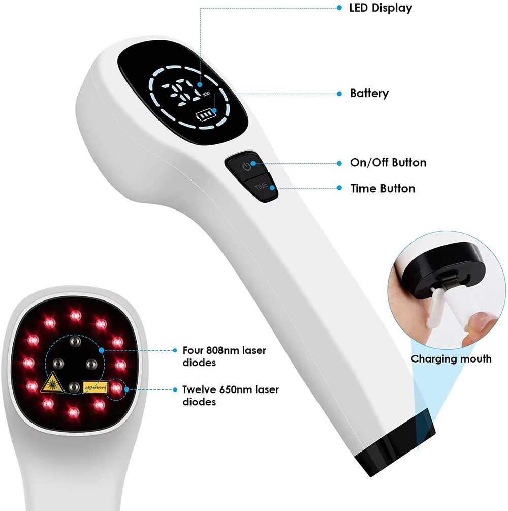 650nm Cold Laser Physical Therapy Equipment Pain Relief Health Care Low Level Laser Red Light Therapy Device