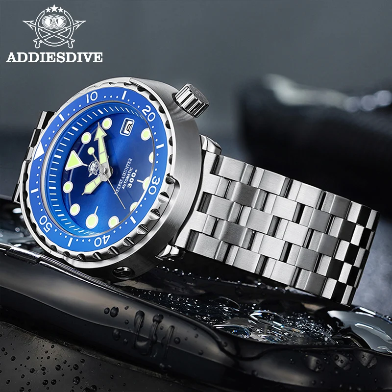 Imagem -04 - Addiesdive-relógio de Mergulho Mecânico Automático Masculino Aço Inoxidável Sapphire Crystal Relógio de Pulso Atum Nh35 300m