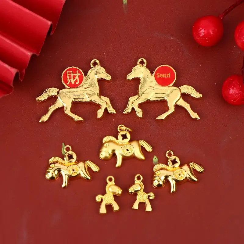 2-3-4-10-шт-весенний-фестиваль-домашний-автомобиль-подвесные-украшения-2026-год-лошади-золотой-сплав-зодиакальная-подвеска-в-виде-лошади-новогодние-подарки
