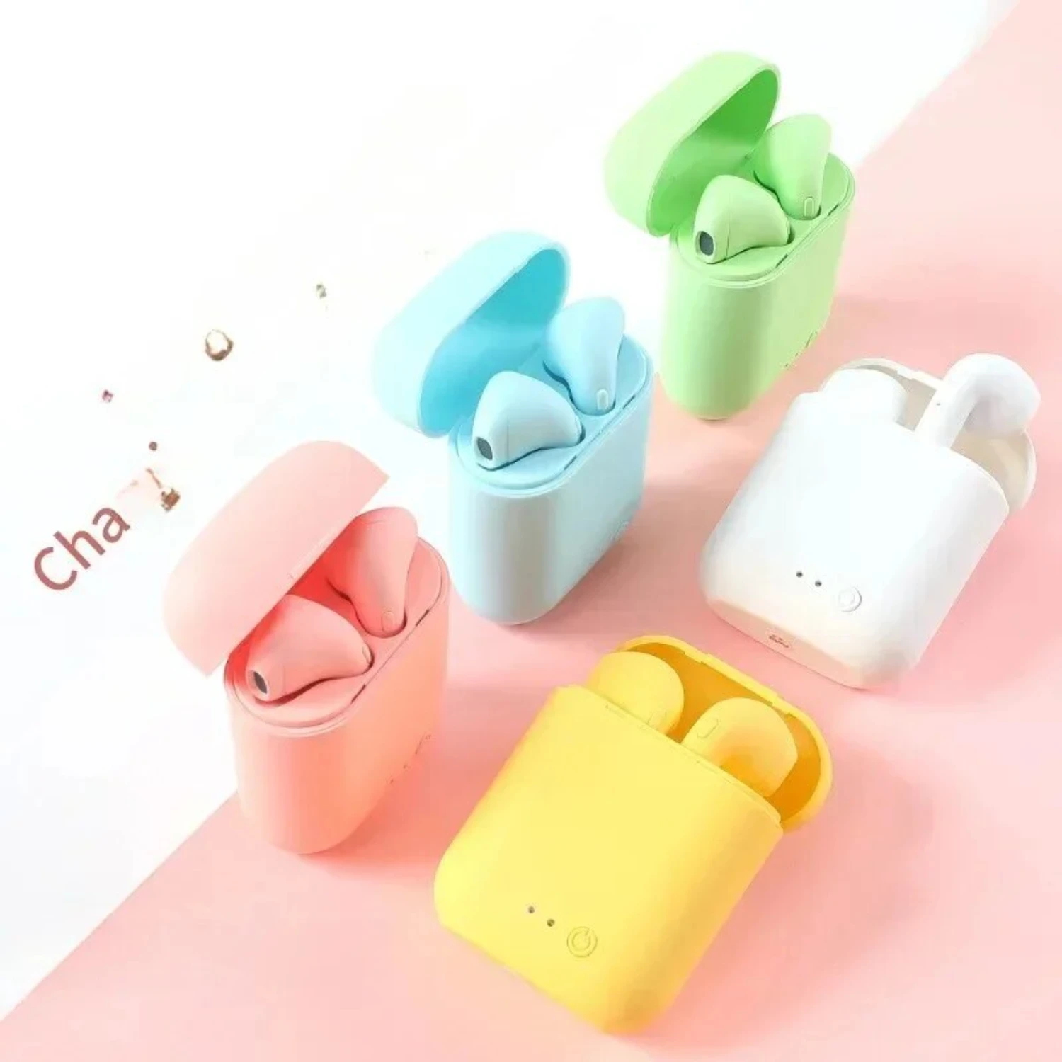 Mini2 Macaron Wireless Bluetooth Earphones 5.0 Sport In-Ear Stereo Sound Long Battery Life Music Call Functions Communication