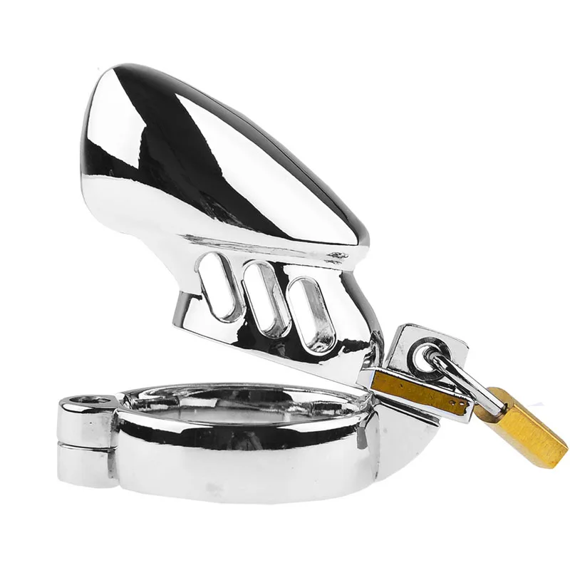 Metal Cock Cage Male Chastity Device Adult Sex Toys For Men Cbt BDSM Penis Lock Bird Bondage Chastity Cage CB6000 view 4