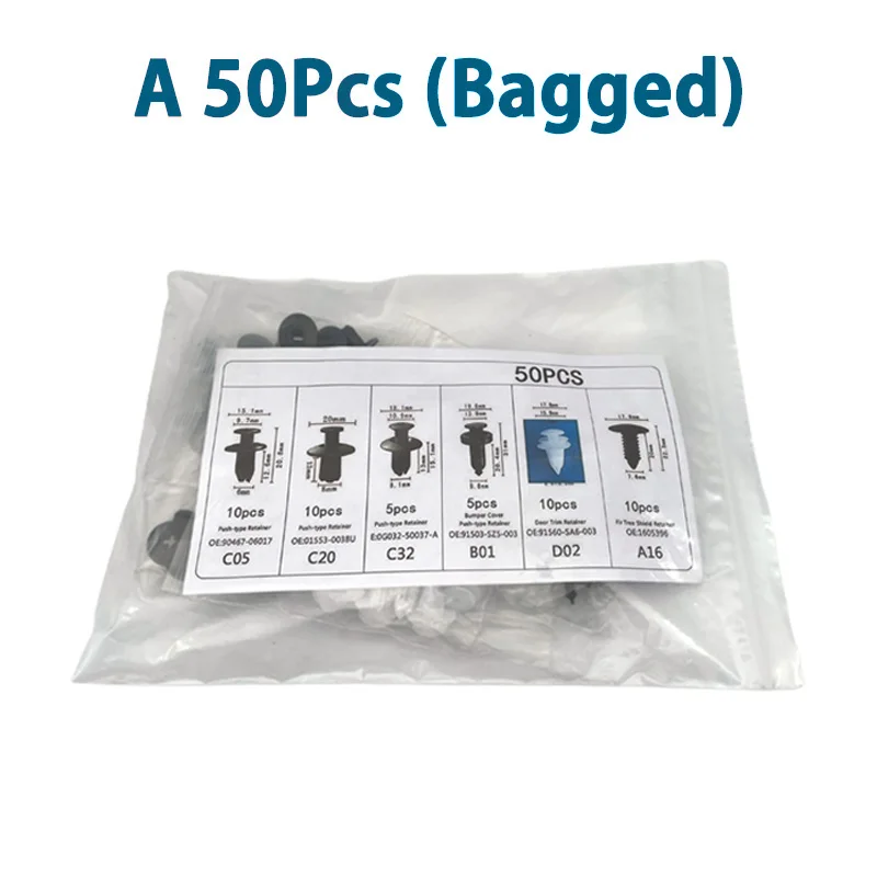 Auto Fastener Clip Mixed Car Body Push Retainer Pin Rivet Bumper Door Trim Panel Fastener Kit Car Clips Box or Bag Packaging