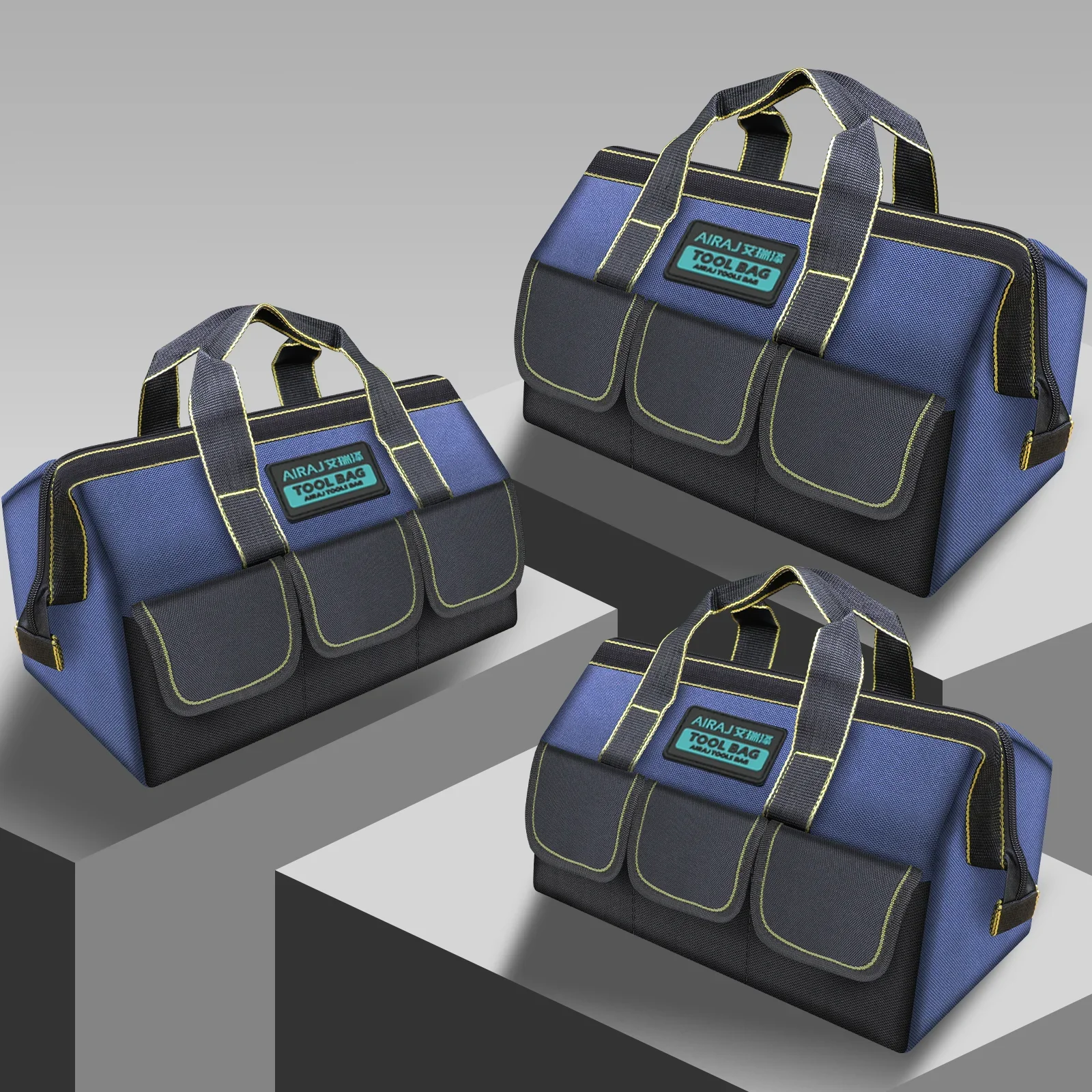 AIRAJ Multifunctional Tool Bags 1680D Oxford Cloth Electrician Bags Waterproof and Wear-Resistant High Capacity Storage Bags