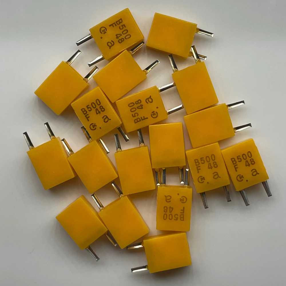 100pcs/ original Murata ceramic crystal filter CSB500F48 B500F48 500KHZ straight plug 2 feet yellow