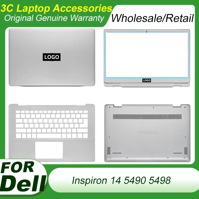 

New For DELL Inspiron 14 5490 5498 Laptop LCD Back Cover Front Bezel Top Case Palmrest Bottom Case Silver C4VGP 0R0VH6 0X98GC