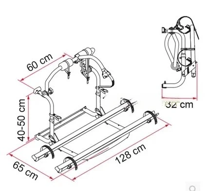Bicycle Rack Back Attached Two Bicycle Racks