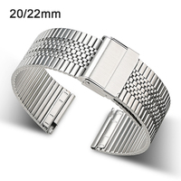 Universal Solid Stainless Steel Watch Band Men Women Luxury Metal Quick Release Strap Wristband 20mm 22mm for Tissot for Seiko