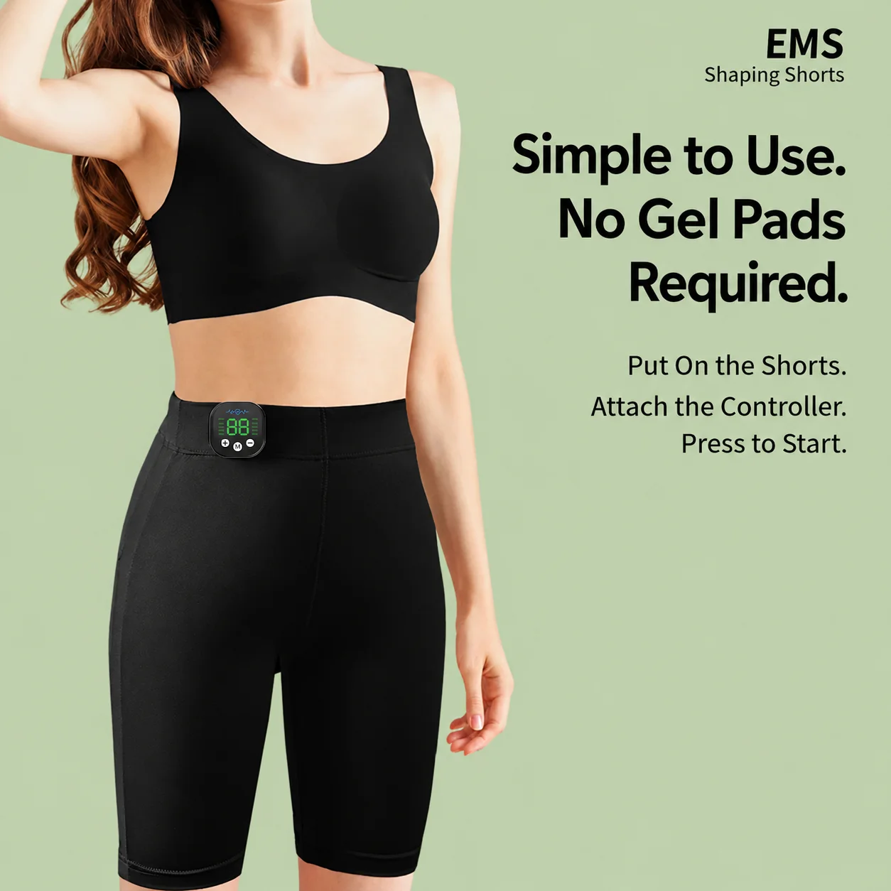 EMS Toning Shapewear Shorts Women Electric Muscle Stimulator High Waist Tummy Control Butt Lifting Shorts for Home Yoga Workout