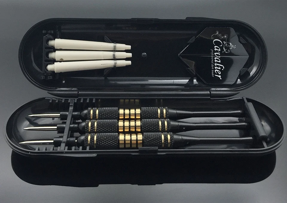 FX 3pcs /set Professional 24g 25g Black Golden Color Steel Tip With Brass Darts Shafts Free Carry Box FSTAR