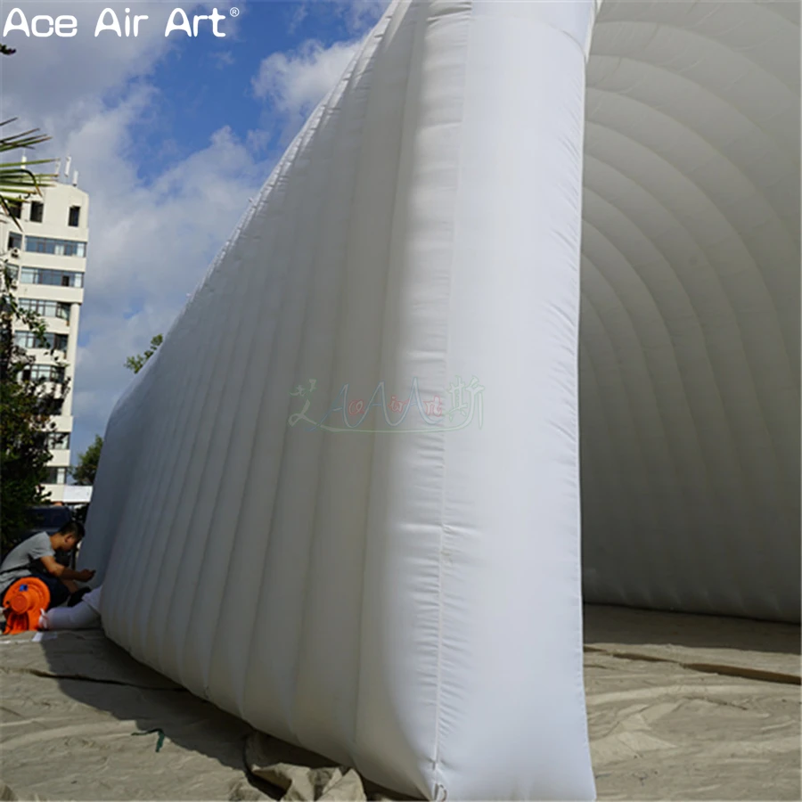 Tragbares Riesiges Weißes Event-Zelt, Party-Dekoration, Outdoor-Werbung Tunnel-Stand, Temporärer Unterstand Aufblasbarer Torbogen