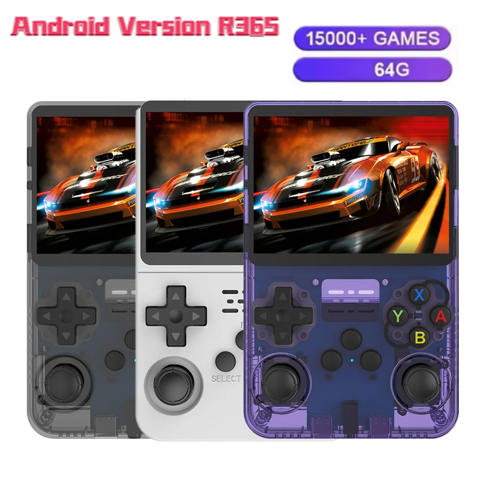 Retro R36S Android Portable Gaming Console—Featuring a 3.5-inch IPS display, 64GB storage capacity, and pre-installed games.