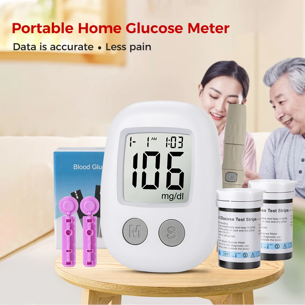 Blood Glucose Meter Glucometer Diabetes Medical Devices with Test Strips Lancets Blood Sugar Meter Tester glucometro Monitor