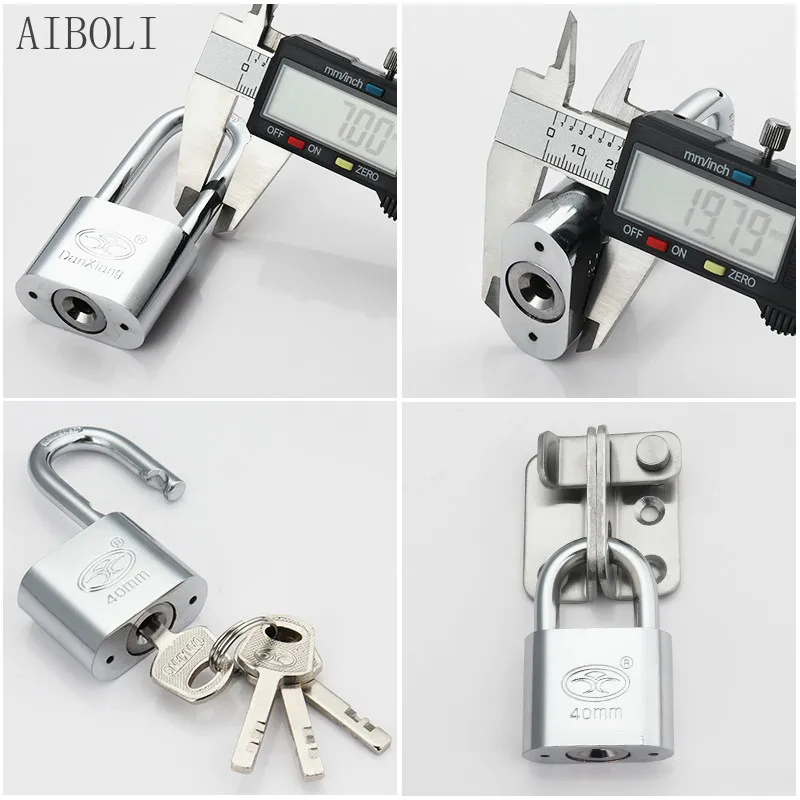 Full Metal Padlock Wolf Head Lock Small Locks Door Locks 30mm 40mm 50MM Not Rust Lock Core Include 3 Keys
