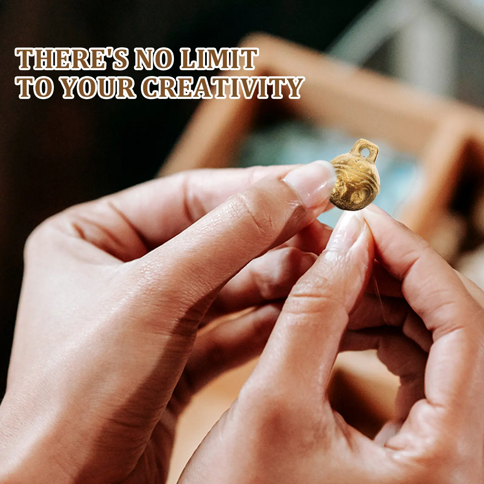 

30Pcs Small Bells for Crafts Copper Charms DIY Jewelry Making Accessories Pendant Decor Hanging Ornament for Home