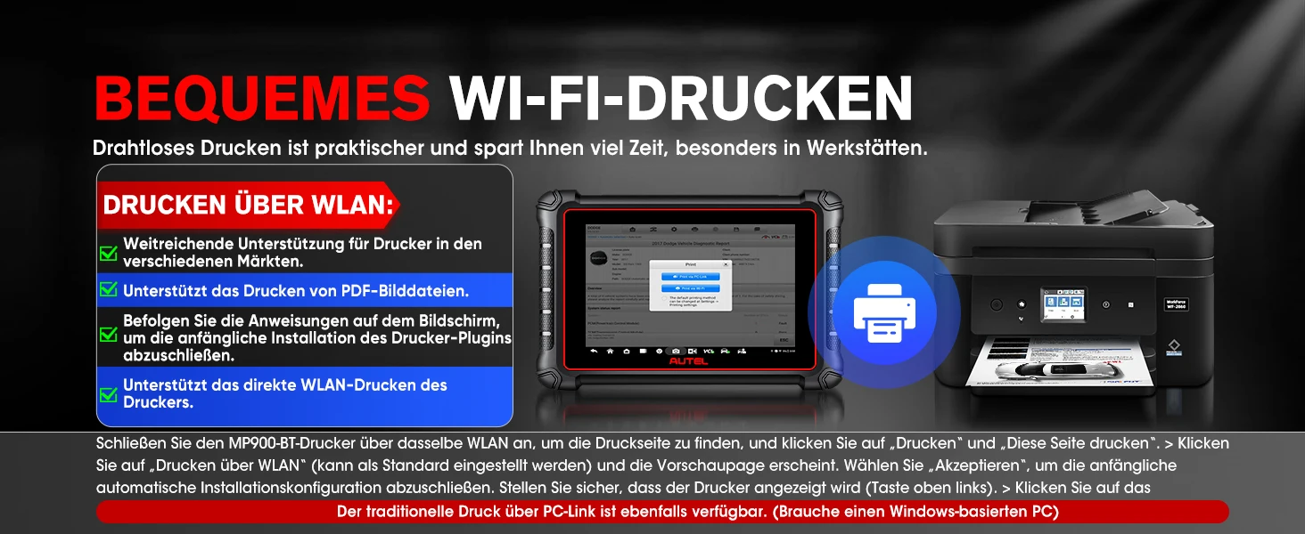 Autel MaxiPRO MP900-BT MP900BT OBD2 Diagnosegerät Automotive Scanner ECU-Codierung Bidirektionales Scan-Tool CAN FD DoIP Verbesserte Version des MP900 – Detail 15