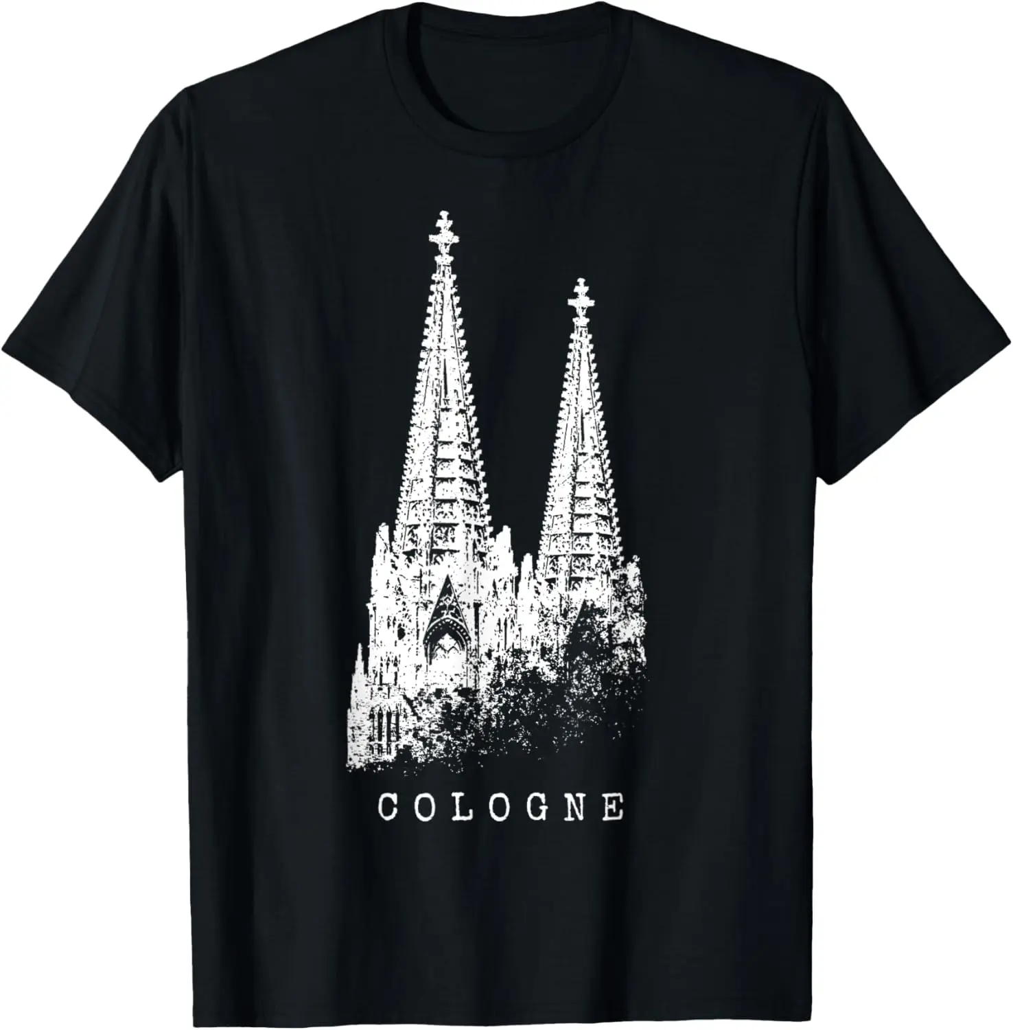 Camiseta Vintage de la Catedral de Colonia, silueta Köln, horizonte alemán