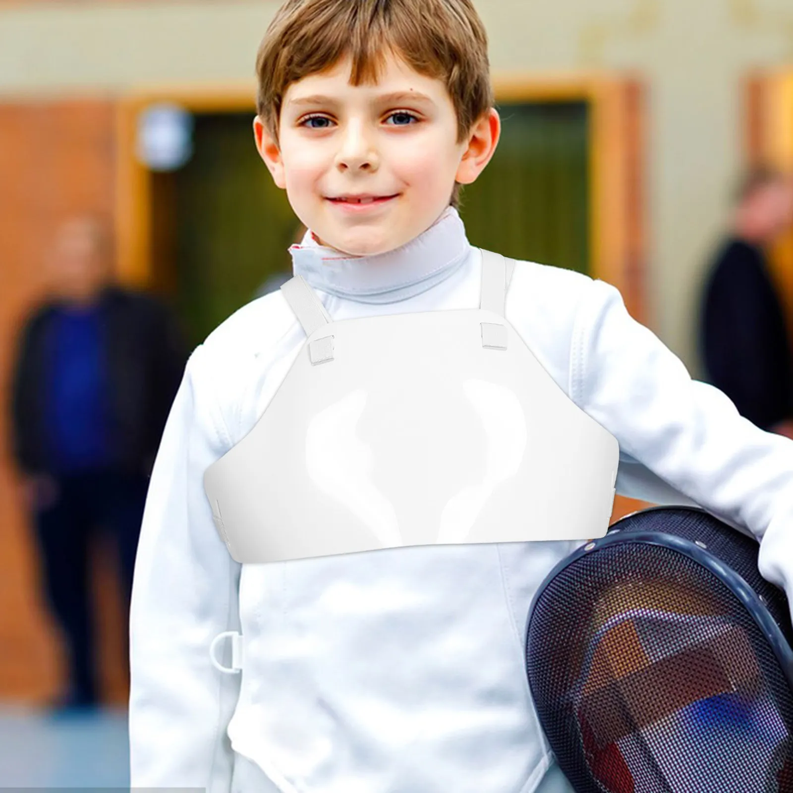 

Kids Fencing Chest Guard Comprehensive Chest Protection Lightweight Comfortable Fit for Active Young Fencers Reusable Fencing
