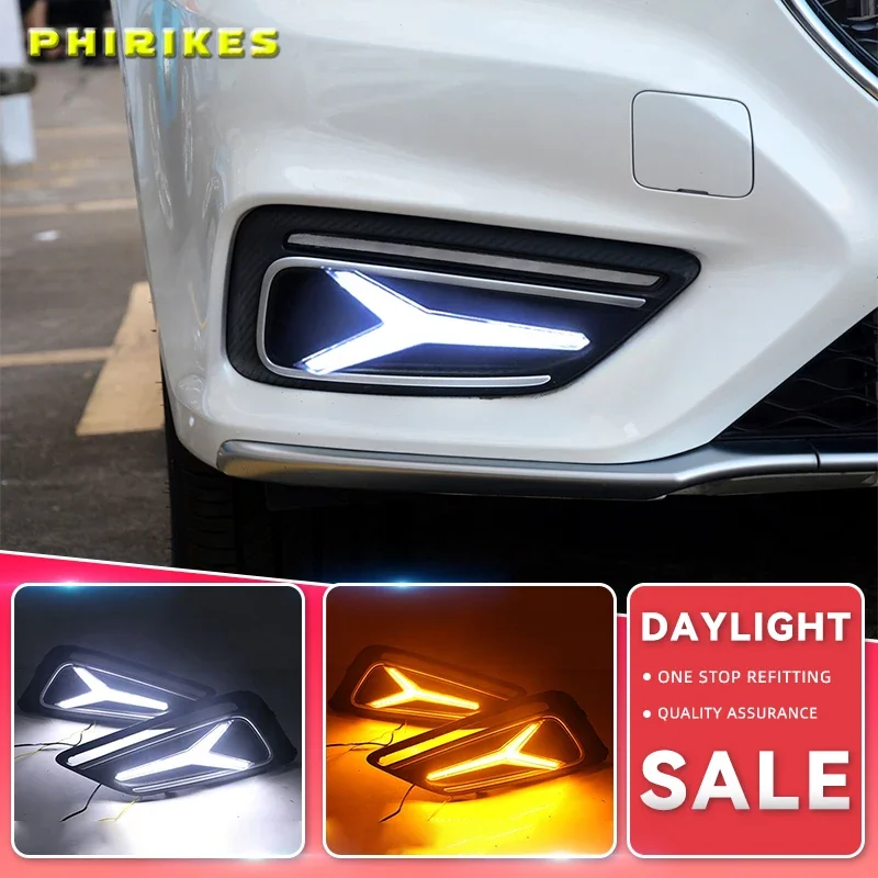 

1 Pair Car LED Daytime Running Lights White Yellow Blue Running Turn signal DRL for MG6 MG 6 2017 2018 2019 2020 Fog Lamp Covers