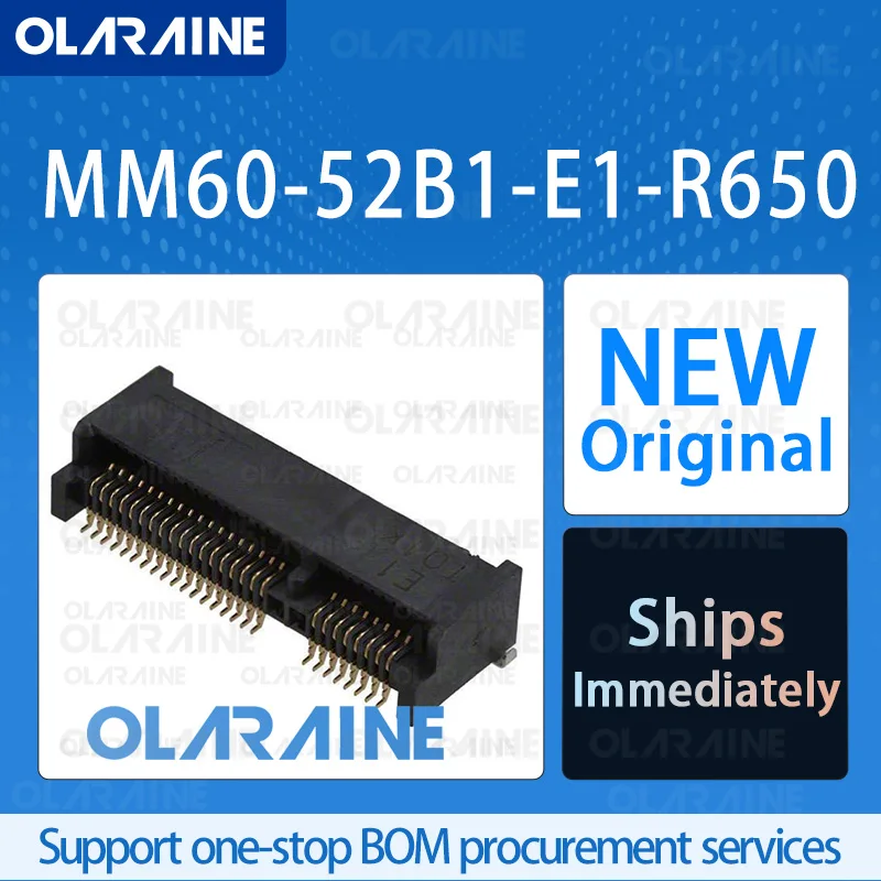 

10/50/100Pcs MM60-52B1-E1-R650 100% brand new and original IC chip PCI Express / Connectors 52 Position