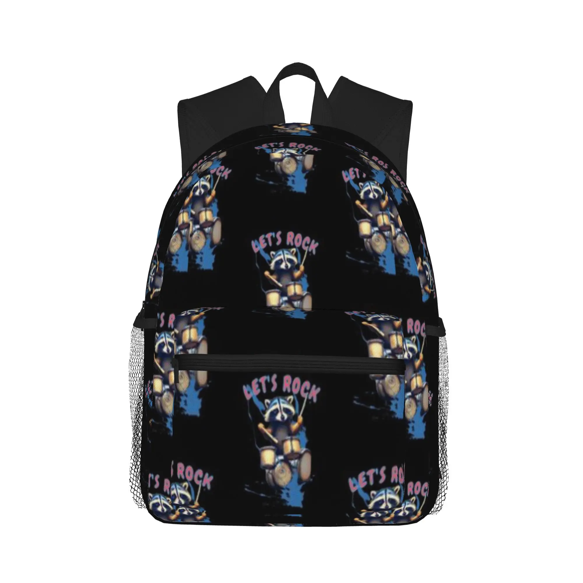 

a raccoon playing drums Casual Backpack for Students and Adults Travel backpack