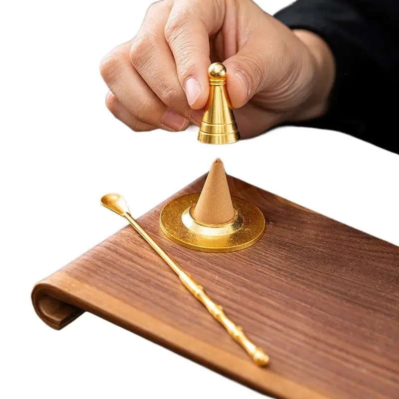 New [New] Pure Copper Incense Burner Chinese Ancient Style DIY Incense Cones Retro Brass Censer Incense Tools Moulds