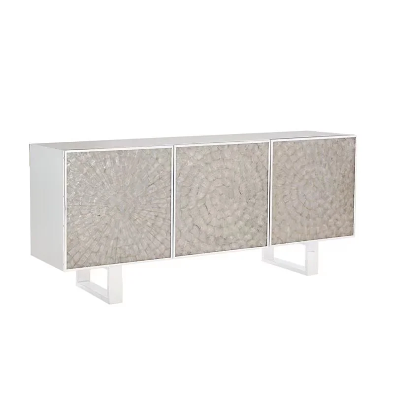 

American light luxury shell modern simple small apartment living room TV model room foyer porch cabinet dining side