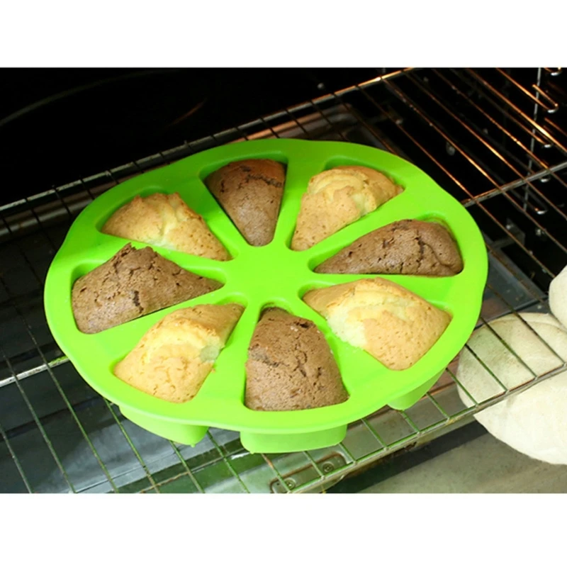 8 Cavity Silicone Scones Pan Cakes Slices Mold Baking Mold Cake Pan Dropsale